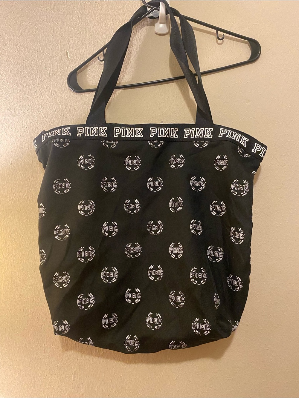 Women’s Victorias Secret VS Pink Black/White Zippered Tote Bag